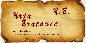 Maja Bratović vizit kartica